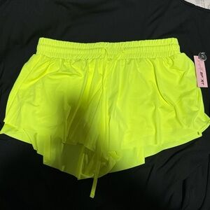 Sporto Neon Yellow Athletic Shorts